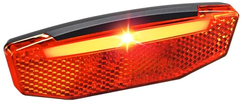 Zeekpowa Cykelbakljus – certifierad StVZO/ECE LED-cykellampa vid vinkel och IPX6 vattentät – 34g Ultra LED-cykel bakljus kompatibel med 6V-48V spänning och bagagehållare