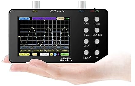 Osciloscopio, Osciloscopio Digital de doble canal, tasa de muestreo de 50M, ancho de banda analógico de 10MSa/S, osciloscopio Digital portátil automático de una tecla(SET 2)