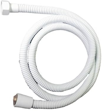 Brauseschlauch aus Edelstahl, weiß, 1,5 m (80 cm)