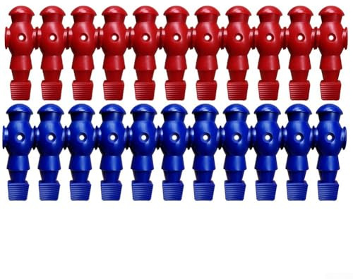 Oniissy 22-teiliges Tischfußballspieler-Set für Ersatzteile, Kunststoff-Fußballspieler, kompatibel mit den meisten Tischkickern, 107 x 36 x 16 mm (Rot-Blau)