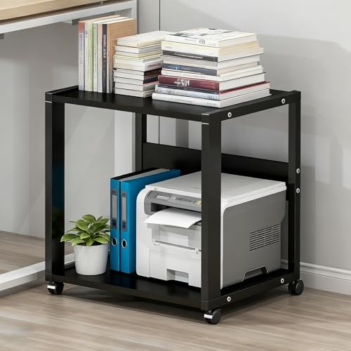 SOFACHEN Mobile per Stereo HiFi Rack Audio a 2/3 Ripiani, Supporto Multimediale AV Regolabile con Ruote Universali, scaffali Audio-Video per Soggiorno, Soggiorno, Sala Giochi(Style 1)
