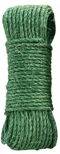 Cuerda de sisal para rascador de Gatos, Cuerda de sisal de 6 mm x 20 m con Pegamento, rascador de Gato Resistente al Desgaste para Poste de Cactus y reparación de arañazos, Verde