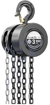 Palan à chaîne manuel, outils de levage chantier, palan, treuil manutention d'objets lourds, cabestan en acier allié d'une capacité 1/2 tonne(1 T X 6m)