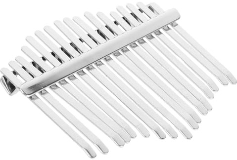 Homoyoyo Kit de 17 Clés Kalimba en Acier Manganèse Solide, Touches Piano à Pouces pour Instrument Kalimba Soi-même, Son Pur Estampé, Accessoire pour Débutants et Musiciens