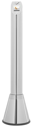 DAHAD Standascher Edelstahl Säule 110cm Abschließbar, Wetterfester Standaschenbecher Outdoor/Indoor mit Schrägem Einwurf, Aschenbecher für Hotel Restaurant Büro Außenbereich