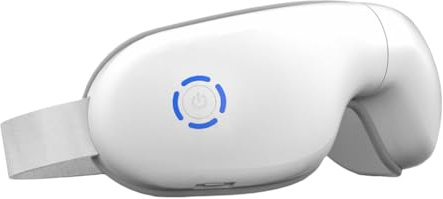 NONDK Ögonmassageapparat med Värme, Uppvärmd Ögonmask med Bluetooth-Musik, Masserar Ögonmusklerna, Ögonvårdsgåva med 5 Massagelägen