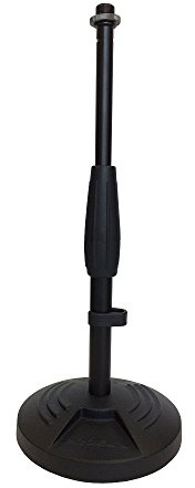 Proel DST130BK Supporto da tavolo per microfono con base circolare in ghisa ed asta dritta