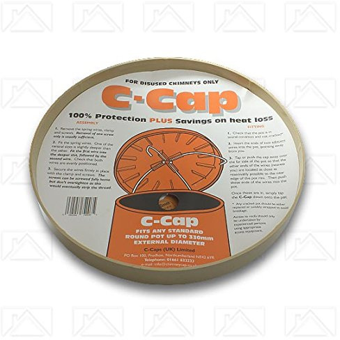 C-Cap Chimney Cowl for disused Chimneys - 350mm (Buff)