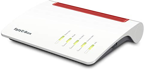 FRITZ!Box 7590 WLAN AC+N Router (DSL/VDSL,1.733 MBit/s (5GHz) & 800 MBit/s (2,4 GHz), bis zu 300 MBit/s mit VDSL-Supervectoring 35b, WLAN Mesh, DECT-Basis, Media Server, geeignet für Deutschland)