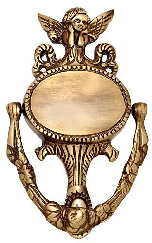 eSplanade Schutzengel Türklopfer, gelb, 4,5 x 2 x 19 cm