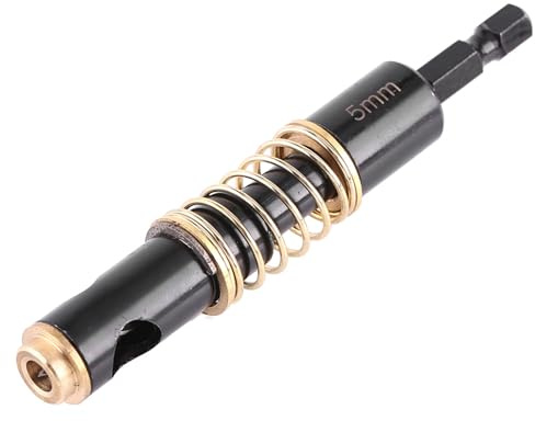 5mm, 1/4 Black Hinge Drill Bits Reaming Drilling Wood Plastic 1/4inch Hex Shank 5mm, 1/4'' for Woodworking DIY(5mm)