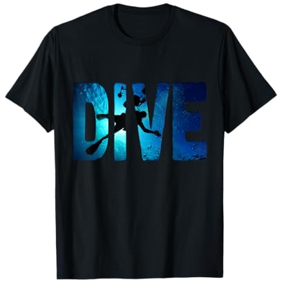 Gerätetauchen Tauchen Taucher Schatten tief Schwim T-Shirt T-Shirt