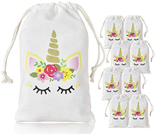 Einhorn Party Favor Taschen für Kinder Geburtstagsparty Dekoration 10 Pack 5 × 8