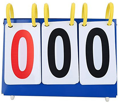 Tragbares Scoreboard Flip Score Conuter Tennis Tisch Basketball Sport Tischmarkierer 4-stellig Fußball Tennis Badminton(3-Digit)