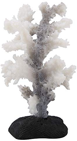 Vattenväxter Akvarium konstgjord korallsimuleringsanläggning Lysande silikonkorall för akvarium Akvariumväxt akvariumdekoration (grå)