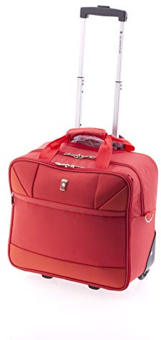 Trolley - Business-Trolley - Laptop-Trolley - Pilotenkoffer - 40x36x20cm - Organizerfach, 14 Laptop-I-Pad-Fach schwarz, blau od. rot (rot)