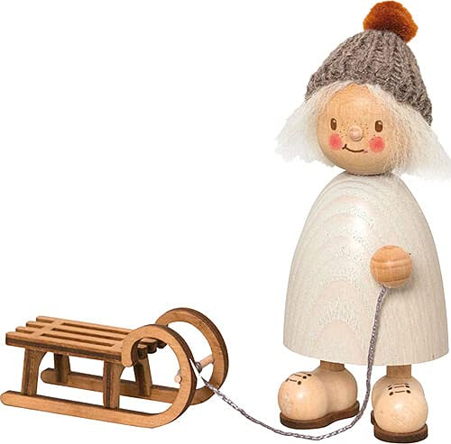 Kuhnert Drechslerei Finn mit Schlitten - 9 cm