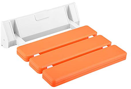 Generic Klappbare, an der Wand montierte Stühle, klappbarer Duschsitz, Badehilfesitz, rutschfeste Wechselschuhbank für behinderte ältere Menschen, Tragfähigkeit 130 kg