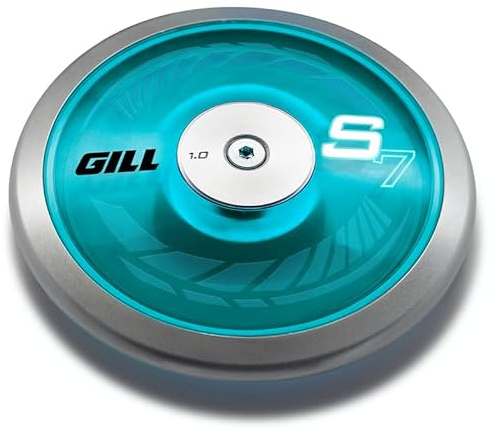 Gill Athletics S7 Spin Disc für Track - 1 kg Diskus-Trainingsgerät, 75% Felgengewicht, 1k Leichtathletik-Wurfausrüstung, Diskus für Herren und Damen, Diskus 1 kg - 1 k Diskus Leichtathletik