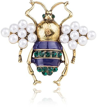 YAHOYA Drôle de Petite Abeille Broche en métal Broche d’Insectes colorée Broche Femme Foulard Épingle Vêtements Accessoire Broches