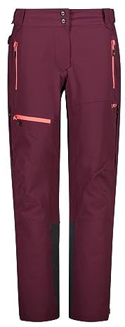 CMP W Pant Vii Rot - Wasserdichte warme Damen Skihose, Größe 42 - Farbe Burgundy