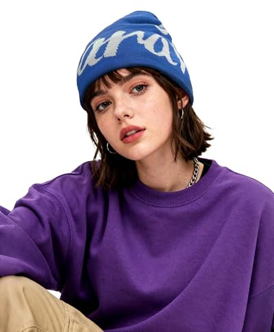 Clakllie Star Y2K Beanie Mütze Herren Damen Hip Hop Strickmützen Winter MEA Culpa Beanies Graphic Skull Cap Watch Laufmützen