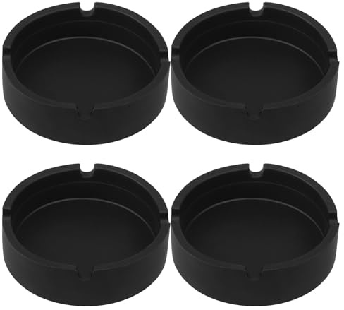 HOLIDYOYO 4 Uds Ceniceros De Silicona para Bandeja De Goma Soporte para De Silicona Bandeja Redonda Ceniceros para Cigarros Cenicero para Cigarros Decoración De