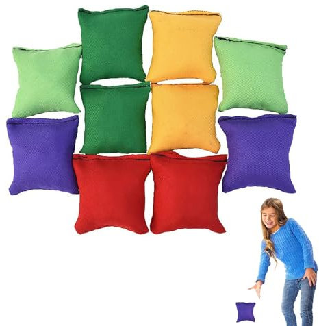 Fukamou Sitzsack-Wurfspiel-Set | Zirkus Jonglierbälle Team Spielzeug | Bean Bag Toss Carnival Toy Bean Bag Toss Game, Kinder Werfen -Sandsäcke Bean Bags Für Bean Bag Toss (10 Stück, Zufällige