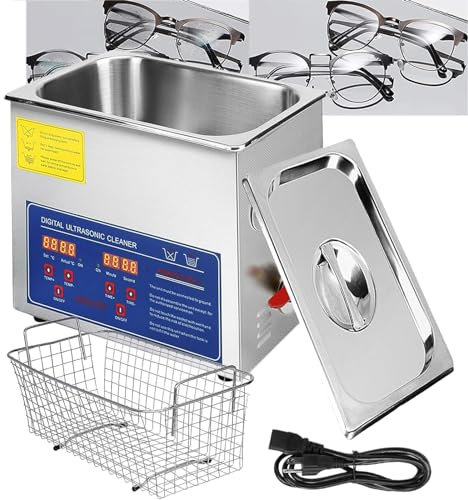 LNNLOO Ultraschallreiniger Aus Edelstahl, 6 L, 10 L, 15 L, 22 L, 30 L, Mit Ablassventil/Timer, Intelligente Steuerung/0–30 Min Einstellbare Zeit, 360°-Reinigung, Für Schmuckuhren,15L