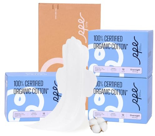 100 % organiska övernattningsdynor för kvinnor, ultratunna extra tungt flöde menstruella sanitära servetter med vingar bomull extra täckning period-dynor superabsorberande feminin dyna (över natten