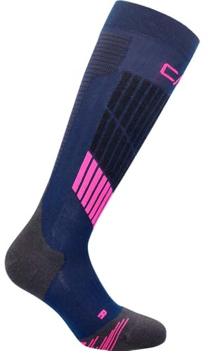 CMP Damen Ski Graphene Wmn Socks, Blue-Pink Fluo, 36-38 EU