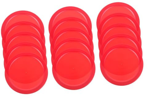Hohopeti 20stücke Luft Hockey Pucks Für Tischspiele Ersatzteile Für Indoor-hockeyausstattung Runde Pucks Für Freizeitaktivitäten Und Partys Rot