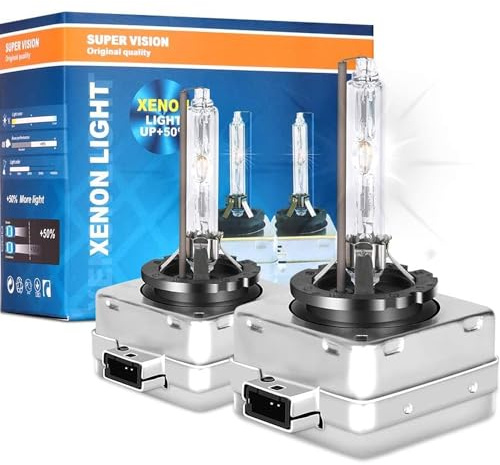 PGETWV D3s Xenon Bulb, Xenon Headlight Bulbs, D3S HID Headlight Bulbs 6000K Cool White 35W 12V, 3000 Hours Longevity, Waterproof Design, 5 Minutes Installation (2PCS)