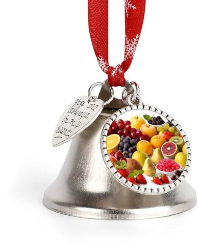 Weihnachtsglocken Hängende Klingelglocke Metall Weihnachtsschmuck Frische Früchte Glocke Schlitten Weihnachtsbaum Hängende Ornament Anhänger Dekorative Kuhglocken für Feiertagsdekoration