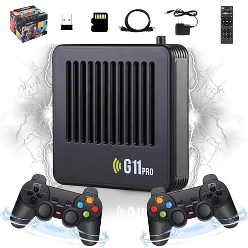 G11 Pro Consolas de Videojuegos Retro, 32000+ Juegos,40 Emuladores,4K HDMI Consola de Juegos con Controlador inalámbrico, Consolas portátiles Caja de Juegos Plug-and-Play,Regalos para Adultos (64G)