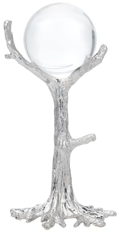 PH PandaHall Supporto per Sfere di Cristallo Porta per Sfera A Forma di Albero Supporto per Cristalli per Sfere Da 8-10cm Espositore per Pietra for Casa Ufficio Fotografia Oggetti di Scena, Argento