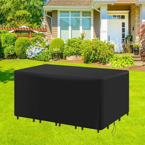 AUWUUA Abdeckung Gartentisch Winterfest 100x50x100cm/LxWxH Terrassenmöbel Abdeckung für Gartenmöbel Schutzhülle, Winddicht UV-Beständiges Abdeckplane Wasserdicht für Möbelsets Tische und Stühle