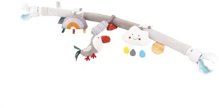 KIMISS Baby Barnare Arch Toy - Plush Clamp/Holder -On Bouncer Toy Bar for Crib & Bassinet Stimulerar Sinnen och Motoriska Färdigheter Aktivitetsbåge för on the go Kul (Fågel)