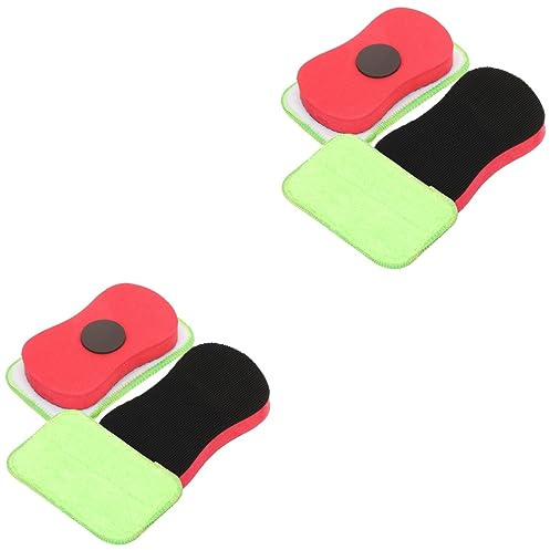 DIYEAH 4 Pièces Effaceur de Tableau Magnétique Gomme à Craie Lavable et Réutilisable pour Écoles et Bureaux Nettoyage sans Poussière pour Tableaux Noirs et Blancs