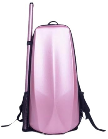 Rucksack-Design, 4/4-Geigenkoffer aus Verbundkohlenstofffaser, Hartschalen-Aufbewahrungstasche for Schutz der Geigenbox, wasserdichter, stoßfester Rucksack(Pink)