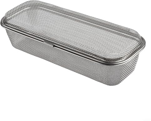 Filteilect Cestello portaposate in acciaio inox per lavastoviglie, utensili e bacchette per piccoli oggetti, compatibile con la maggior parte delle lavastoviglie (S)