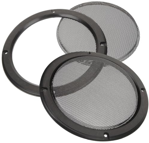 HEALSOPTHY 2 Pezzi Rete Protezione Altoparlanti Auto Subwoofer Ferro Nero | Casse Audio Domestiche e Impianti Auto, Sostituzione Leggera, Modifica Audio Mesh Protettiva