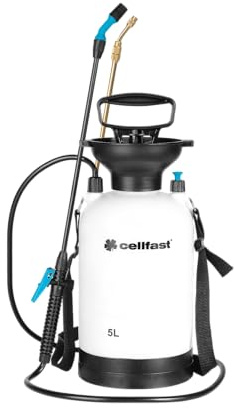 Cellfast Drucksprüher Handsprüher 5L - Kompakt und Tragbar mit Schulterhalterung - Teleskoplanze 39-66cm
