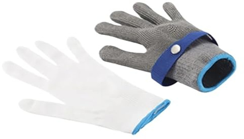 Guantes De Corte. Guantes De Acero Inoxidable Resistentes A Cortes, Guantes De Seguridad Laboral, Malla Metálica, Anticorte, Guantes De Trabajo For Jardín, 1-4 Uds. Comodidad Adecuada(1PCS,XL)