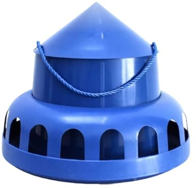Sharplace Mangeoire à Poulet Suspendue, Distributeur Automatique de Nourriture à Trous Multiples pour Canards, Poules, calopsittes, oies, perroquets, 17 Trous