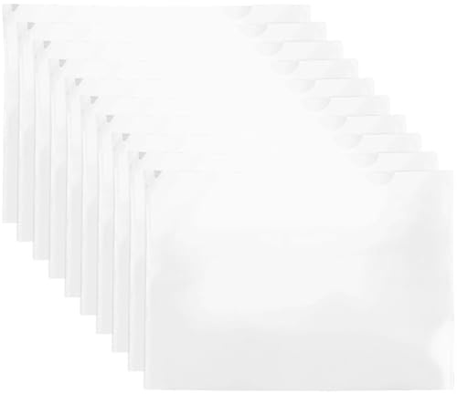ULTECHNOVO 10pcs Transparent Document File Folders Three Sides Seal Protective Sleeves Study Accessory Office File Container for Home and School Organization