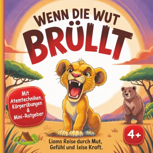 „Wenn die Wut brüllt…“: – Liams Reise durch Mut, Gefühl & leise Kraft (ab 4+) – Ein Mitmachbuch über Wut, Selbstregulation & innere Stärke, inkl. Atem- & Körperübungen + Mini-Elternratgeber