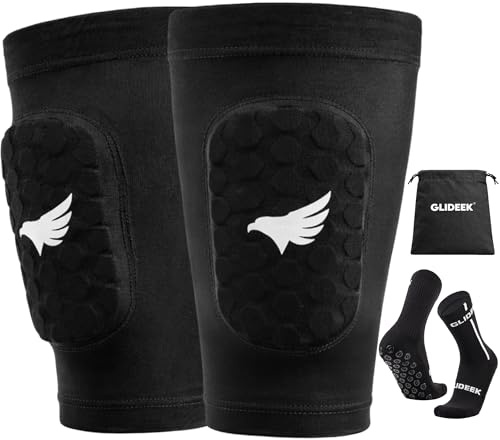 GLIDEEK Light Pro Mini Espinilleras Integradas para Fútbol, Niño y Adulto | Con calcetines antideslizantes, sin velcro y flexibles para jugar con total libertad.