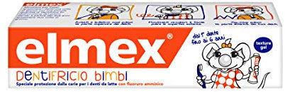 Elmex Baby Toothpaste 0-6 Years, avec une concentration réduite de fluorure d'amines pour protéger les dents des enfants, anticarie, 0% colorants, 50 ml