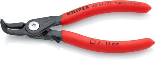 KNIPEX Präzisions-Sicherungsringzange für Innenringe, 48 41 J01 | Ring-Ø 8-13 mm, Spitzen-Ø 0,9 mm, gewinkelt 90°, Sprengringzange, Seegeringzange